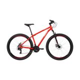 Bicicleta Caloi Vulcan Vermelha Aro 29 Freio A Disco Mecânico Câmbio Shimano 21 Marchas T17r29v21