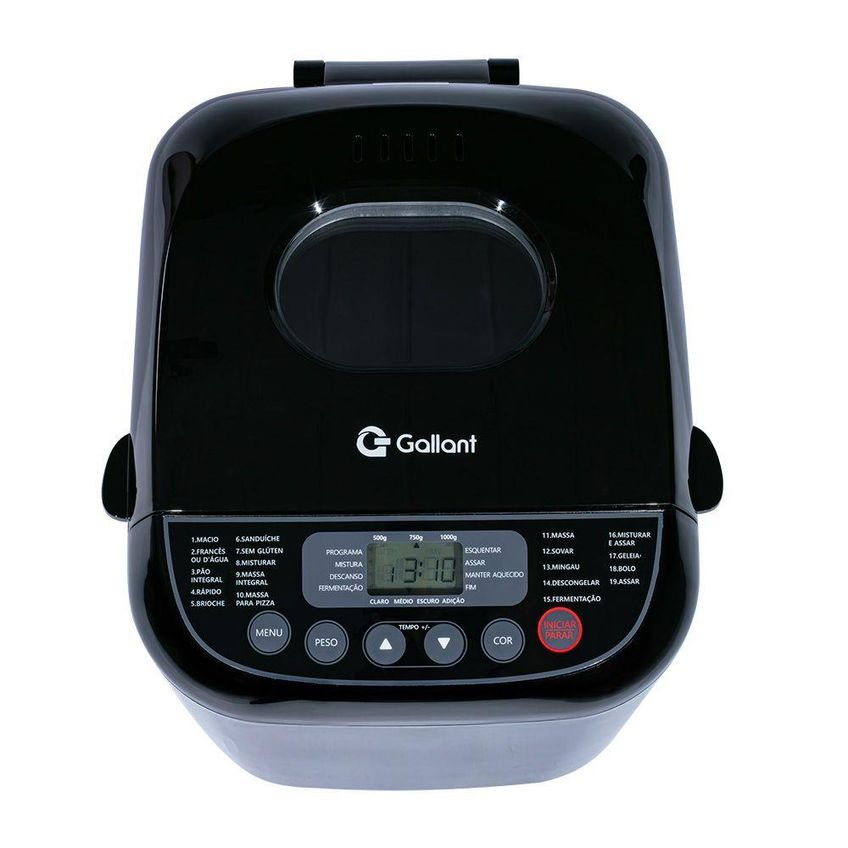 Panificadora 19 Programas Gallant 600w 127v Preta (gpa1e19a_127pt) - imagem 3
