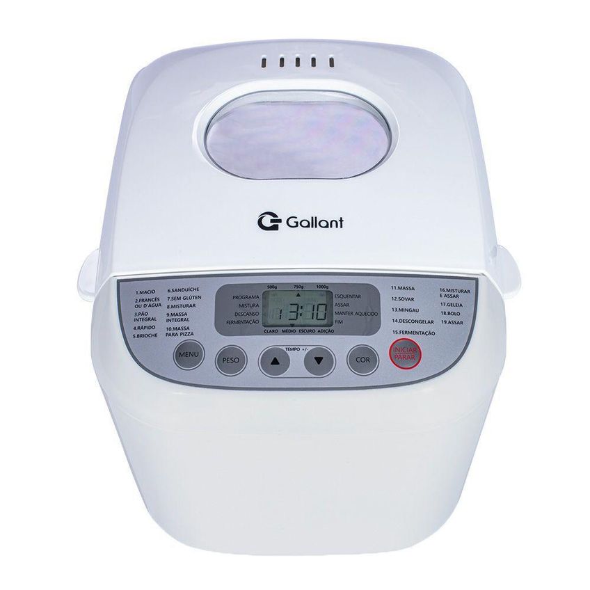 Panificadora 19 Programas Gallant 600w 127v Branca (gpa1e19a_127br) - imagem 3
