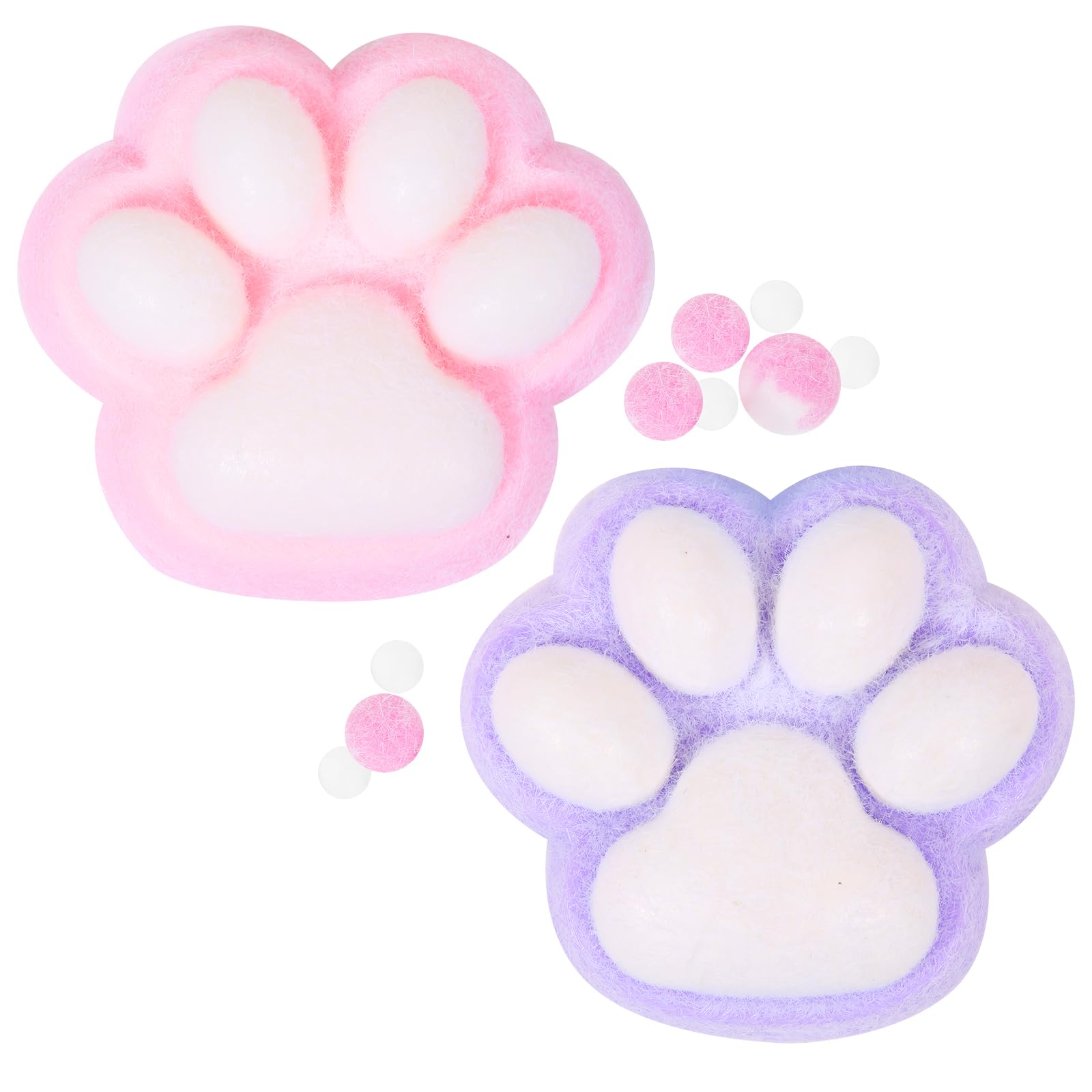 Squeeze Toys Faukait Cat Paw, 5 Cm, Bola De Pele Macia, 2 Peças