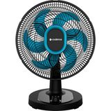 Ventilador De Mesa Cadence Refresh Turbo Pro 6 Pás Preto E Azulvtr420 127v