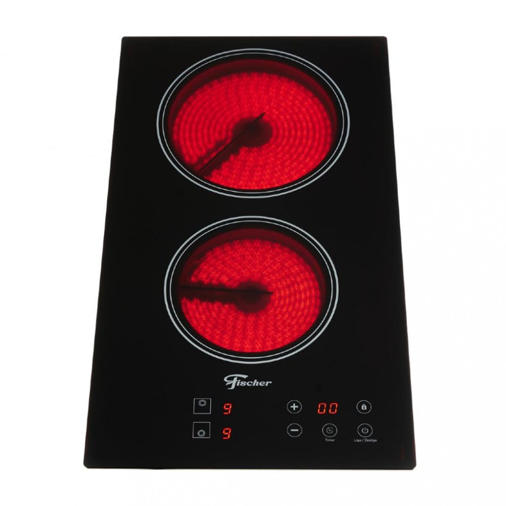 Cooktop Elétrico 2 Bocas Mesa Vitrocerâmica Touch Fischer