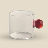 Xícara Para Café Dot Vidro Vermelho 80ml - A\casa