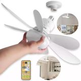 Super Ventilador Teto Silencioso 3 Modos Lâmpada Embutida