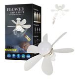 Ventilador Teto 3 Tom Luz 30w Bocal E27 Controle 6 Hélices