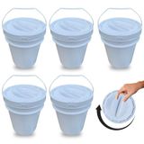 Balde Tampa Rosca Para Fazer Queijo - Kit 5 Pçs