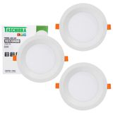 3 Painel De Led Redondo Embutir Recuado 6w Bivolt 4000k