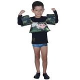 Colete Salva Vidas Infantil Boia Braço Até 25kg Camuflado