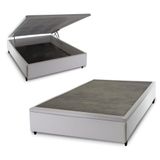 Base Box Baú Branco Casal 138x188x45 - King House