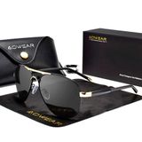 Óculos De Sol Polarizados Espelho Aviador Estilo Piloto Com Proteção Uv400 Dourado