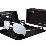 Óculos De Sol Polarizados Espelho Aviador Estilo Piloto Com Proteção Uv400 Prateado