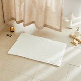 Tapetes De Banheiro Tyuu Waffle Bath Mat, Antiderrapante, 60x40cm, Branco