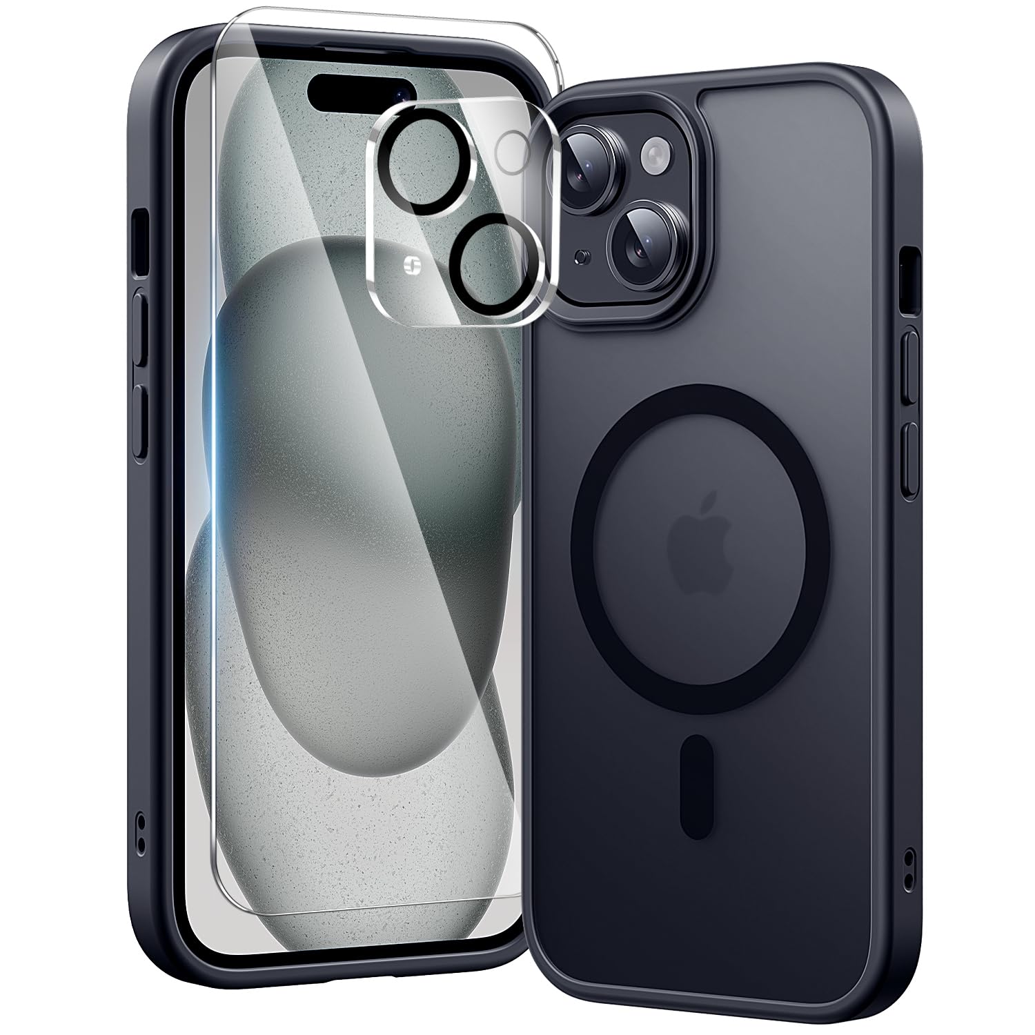 Capa De Telefone Toushion 3 Em 1 Com Magsafe Para Iphone 15 Plus