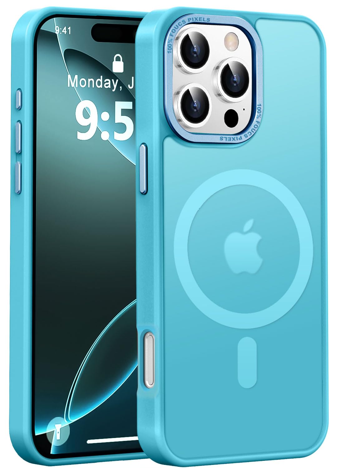 Capa De Telefone Newfuture Projetada Para Iphone 16 Pro Lake Blue