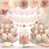 Decorações De Festa De Aniversário Aurasys Blush Beige Para Mulheres
