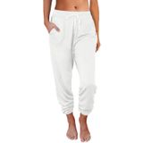 Calça De Moletom Automet Resort Wear 2025 Para Mulheres Branca Tamanho L