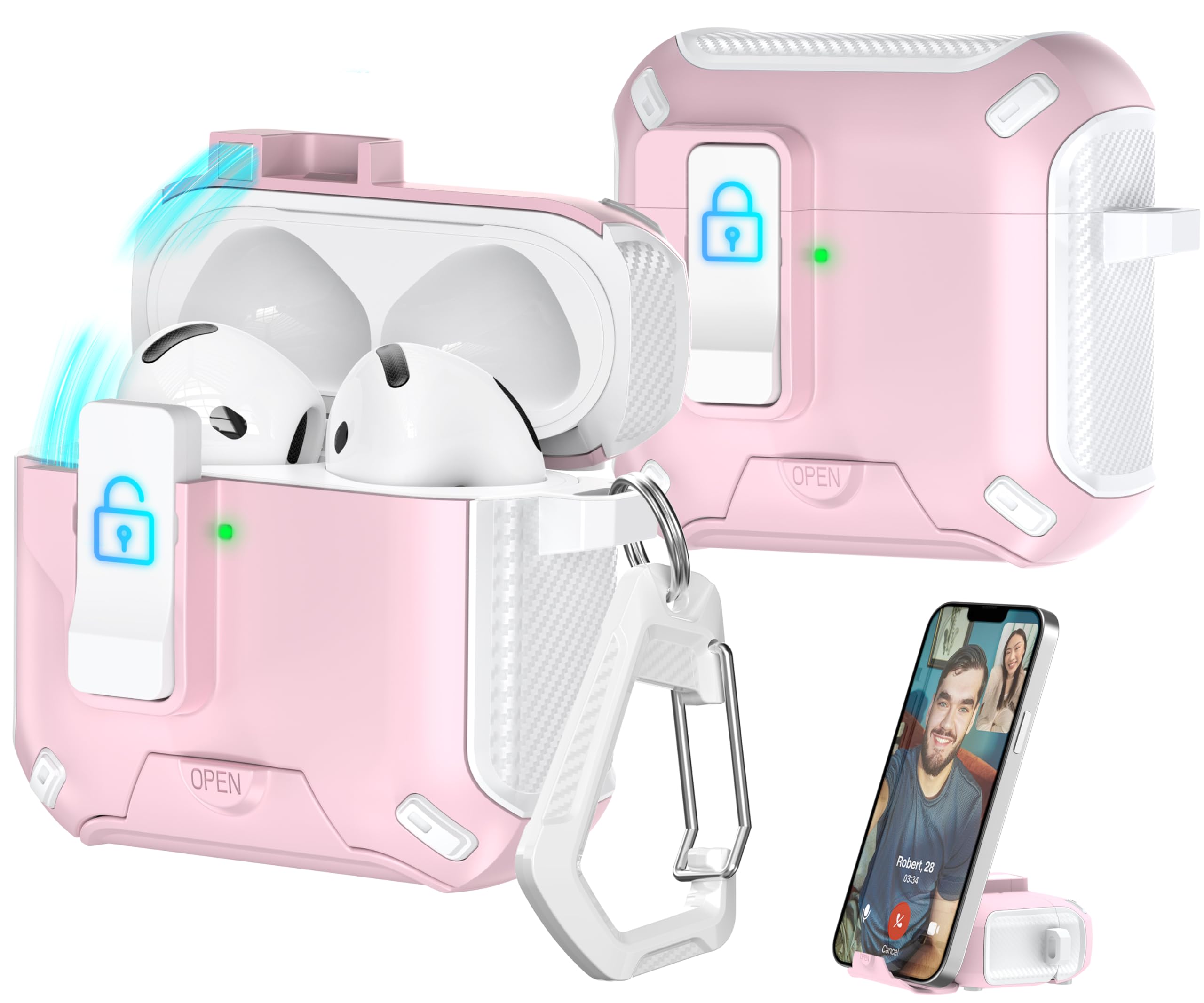 Capa Para Fone De Ouvido R-fun Compatível Com Airpods 4ª Geração 2024