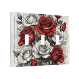 Placa De Cobertura Decorativa Do Interruptor De Luz Yamxbfa Rustic Red Rose