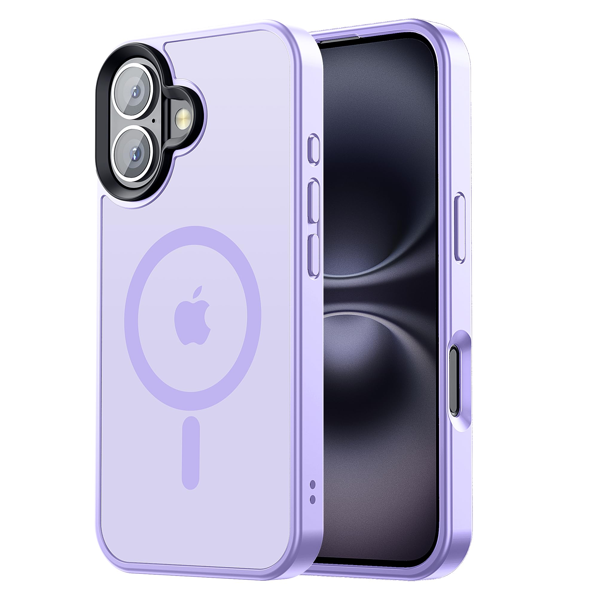 Capa Protetora Tigowos Compatível Com Iphone 16 Plus Roxa Clara