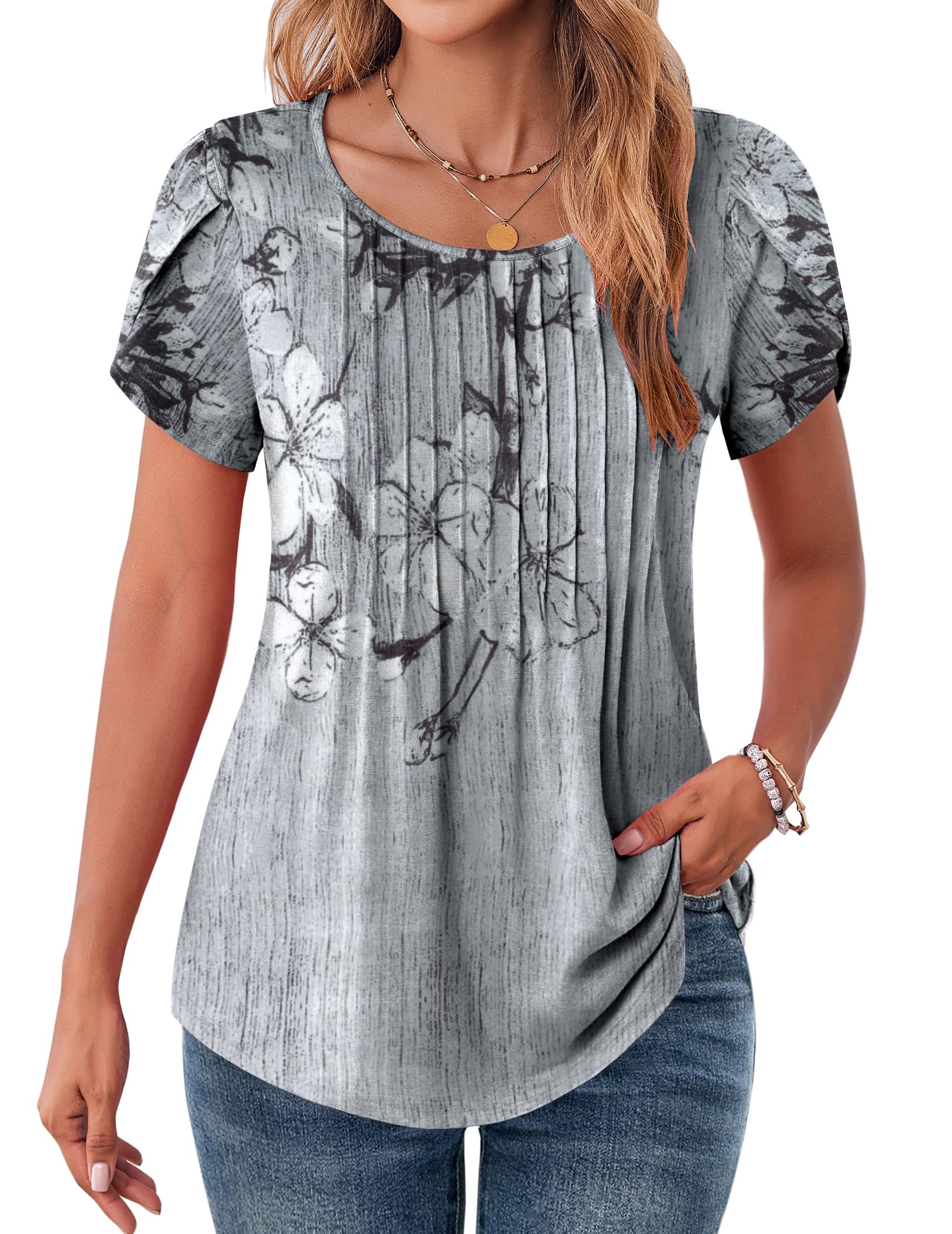 Blusa Zeagoo, Moda Feminina, Estampada Floral, Túnica 3gg