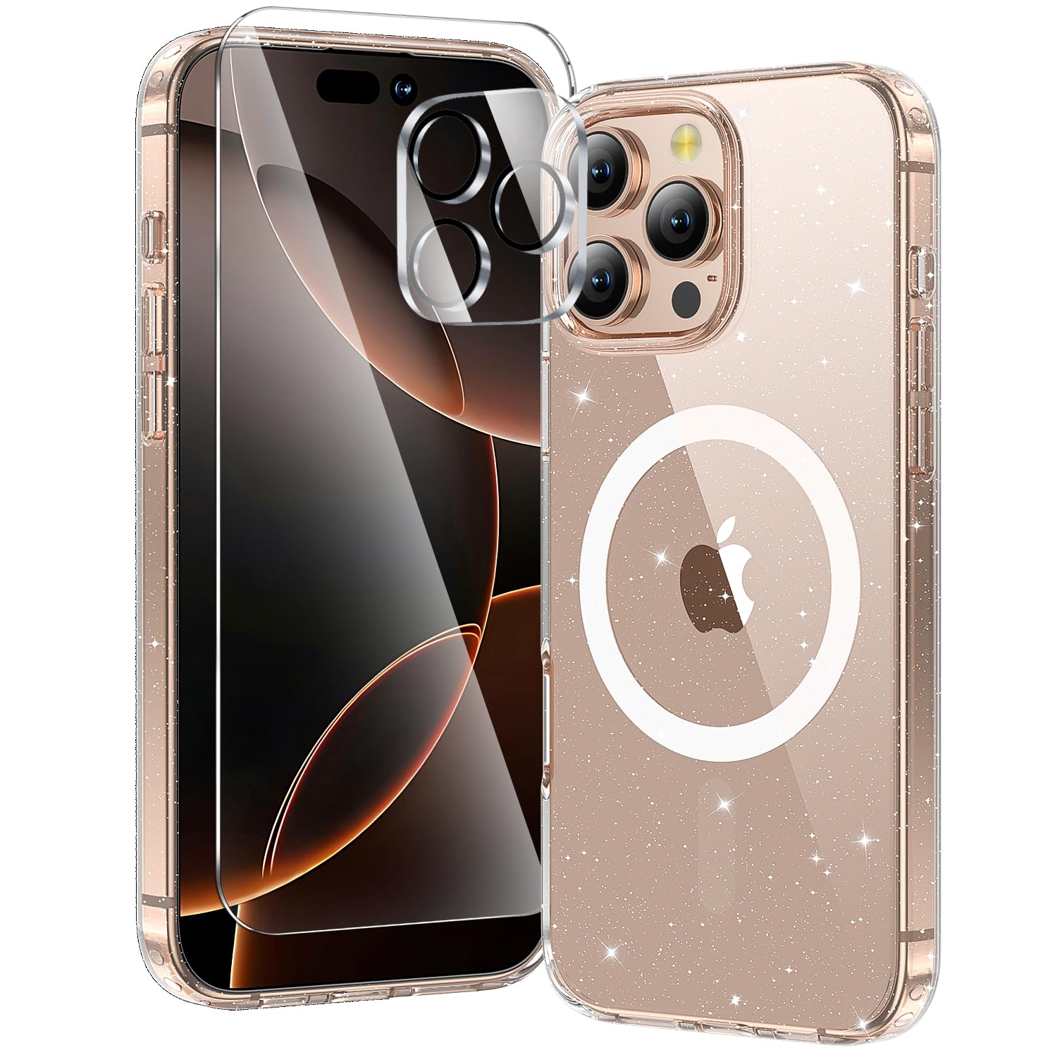 Capa De Telefone Toushion 3 Em 1 Clear Com Magsafe Para Iphone 16 Pro