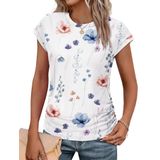 Blusa Feminina Sampeel, Manga Curta, Folgada, De Verão, Xxl