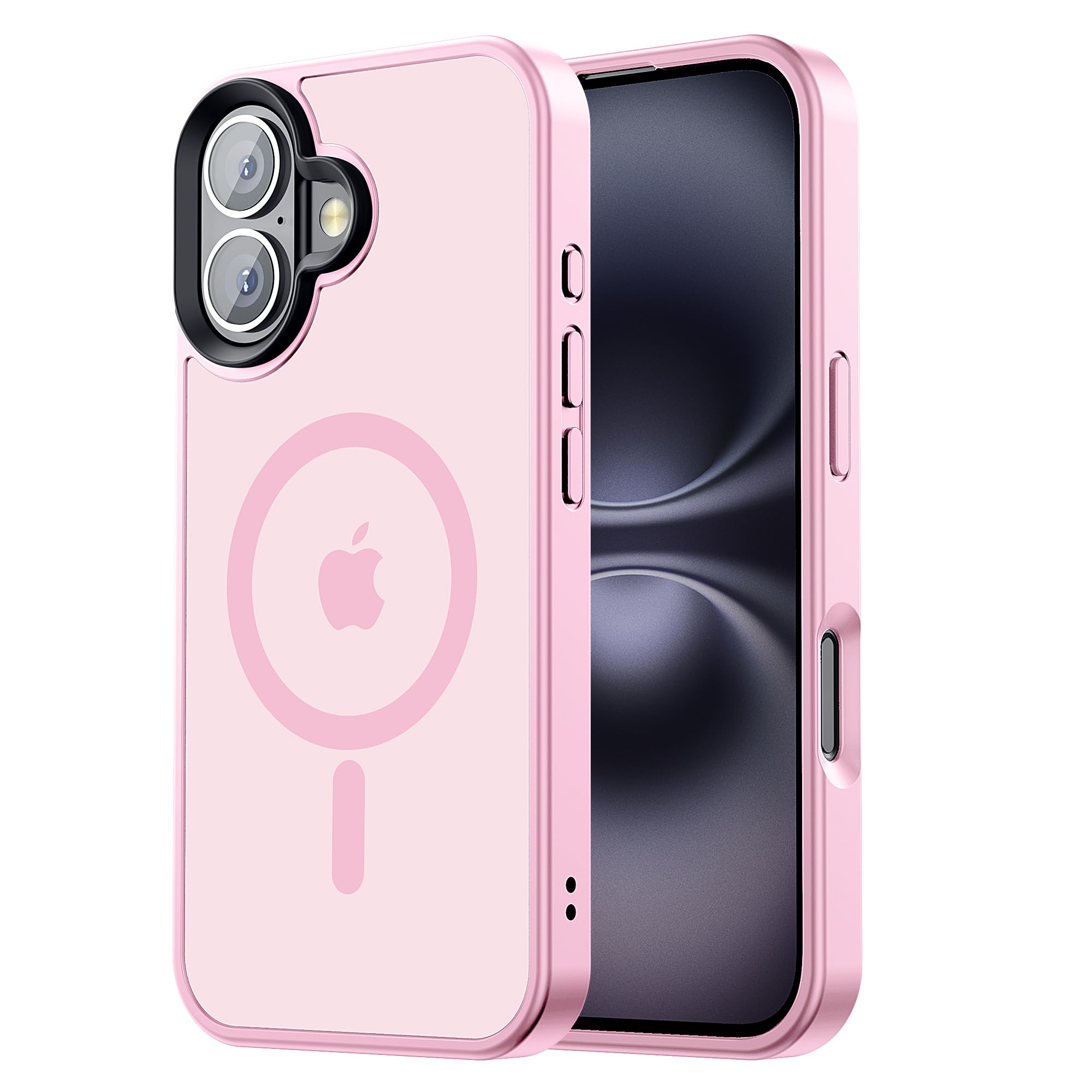 Capa De Proteção Tigowos Compatível Com Iphone 16 Plus Rosa Claro