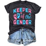 Camiseta Eatbook Keeper Of The Gender Reveal Party Women