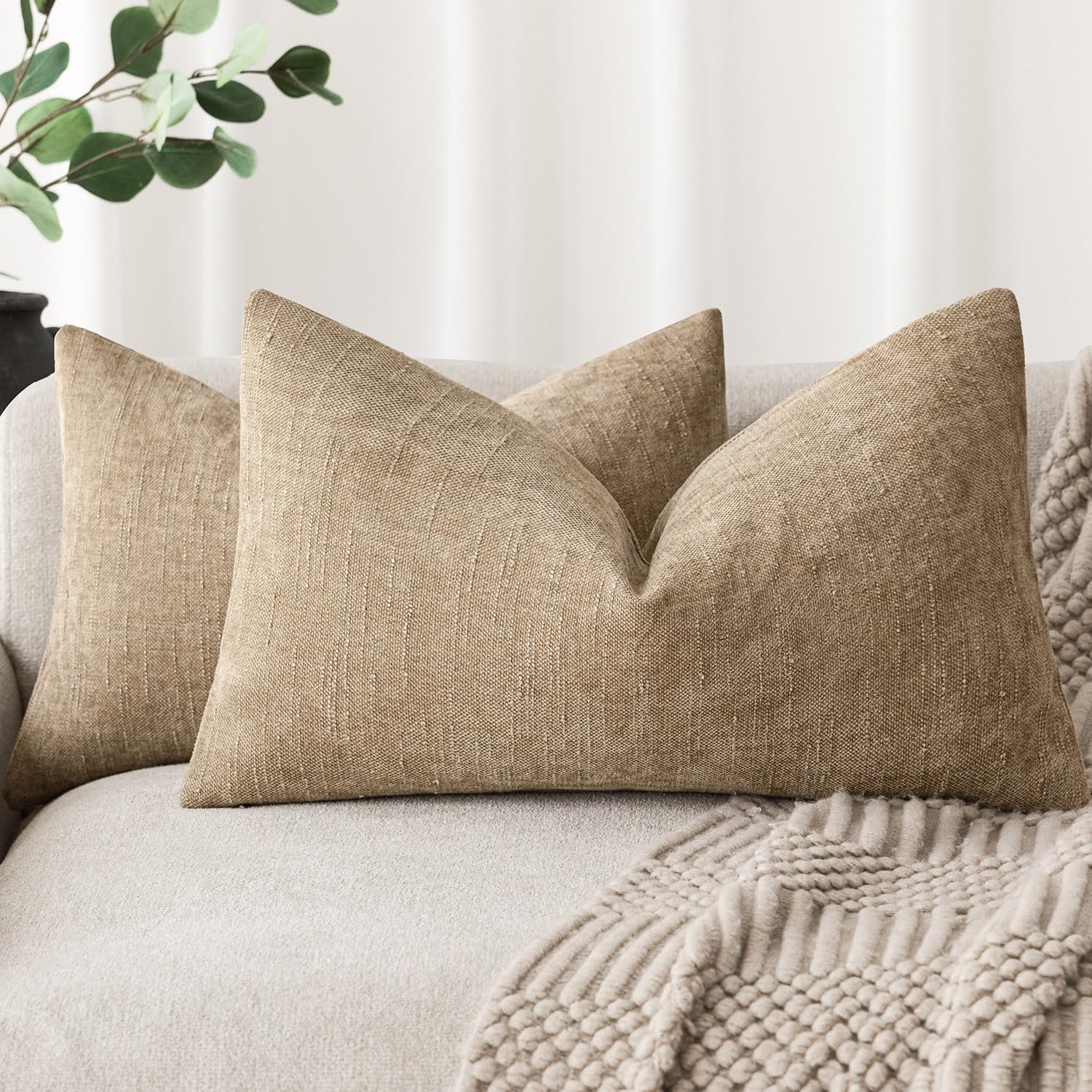 Capas De Travesseiro Findtower Soft Chenille 30x50cm Pacote Com 2