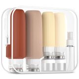Garrafas De Viagem Mrsdry De Silicone De 6 Onças, Pacote Com 16 Unidades Com Zíper