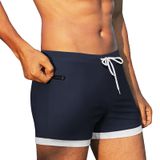 Swimwear Coofandy Masculinos Swim Boxer, Shorts De Prancha, Azul Marinho