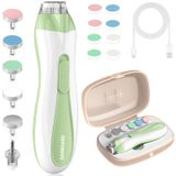 Cortador Elétrico De Unhas Para Bebês Odiforgoo Com Kit 15 Em 1 Verde