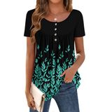 Blusas Túnicas Zeagoo E Blusas Florais De Manga Curta Para Mulheres