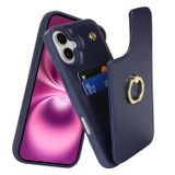 Capa Tipo Carteira De Celular Lipvina Para Iphone 16 Plus 6,7" Azul Escuro