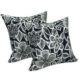 Capas De Almofada Lvtxiii Outdoor 40x40cm Flower Black X2