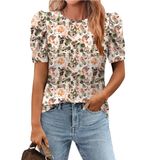 Blusa Feminina Zeagoo, Floral De Verão, Manga Fofa, Caimento Solto