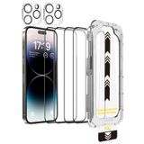 Protetor De Tela Igluz Para Iphone 14 Pro Com Lente De Câmera, Pacote Com 4