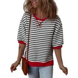 Suéter Feminino Casual Dokotoo, Gola Redonda, Tricotado, Mangas 3/4