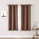 Cortinas De Janela Chrisdowa Cappuccino De Quarto Pequeno De 127 Cm De Comprimento