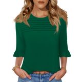 Camiseta Blingfit Feminina De Manga 3/4 Verde Plus Size Gg