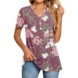 Blusa Casual Feminina Henley Com Decote Em V Com Túnica Bishuige