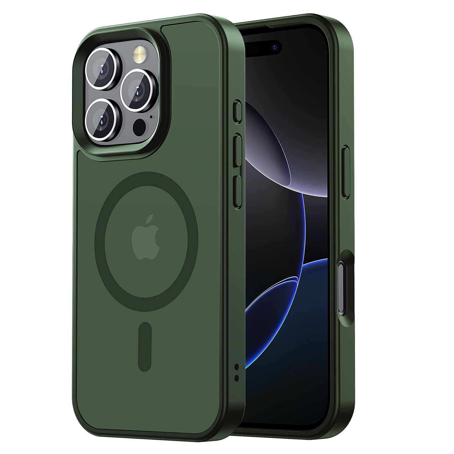 Capa Protetora Tigowos Compatível Com Iphone 16 Pro Max Verde