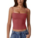 Camiseta Regata Feminina Qinsen, Forrada Dupla, Básica, Merlot, Tamanho M