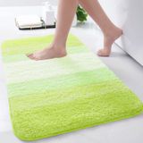 Tapete De Banheiro Arotive Microfiber Shaggy Absorvente 60x40cm Verde Claro