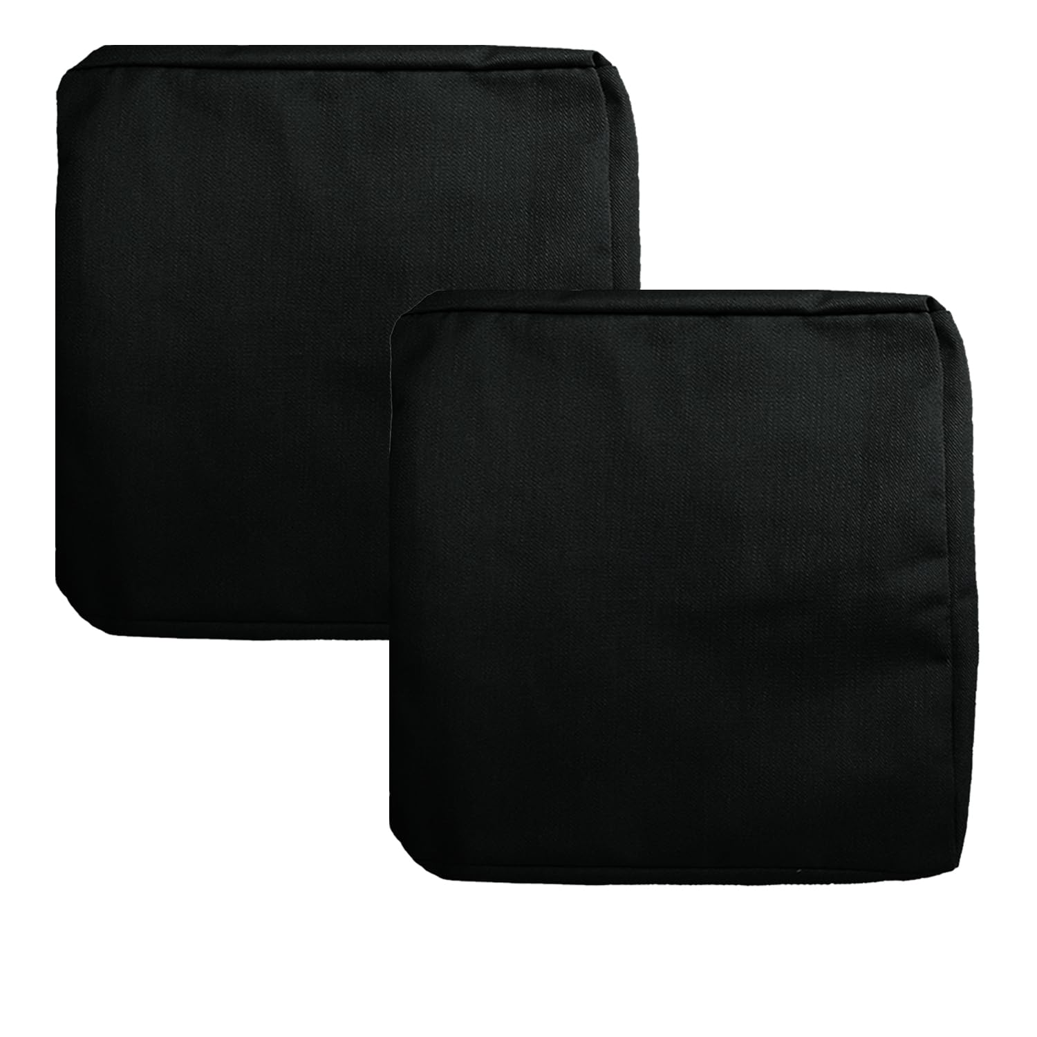 Capa De Almofada De Pátio Flymei Waterproof, 2 Pacotes De 21 X 19 X 8 Cm, Preta