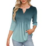 Blusa Túnica Freshnight Luyaa Manga 3/4 Com Decote Em V Feminina M Preta Floral