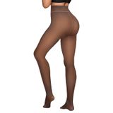 Meias Forradas De Lã X-cheng Sheer Thick Para Mulheres No Inverno