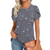 Blusa Feminina Addtoo 2025, Casual, Plissada Na Frente, De Verão