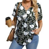 Blusa Túnica Feminina In&#39;voland De Manga Curta Plus Size Branca 3x