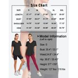 Camisa De Treino Alovien, Manga Curta, Solta, Decote Em V, Feminina